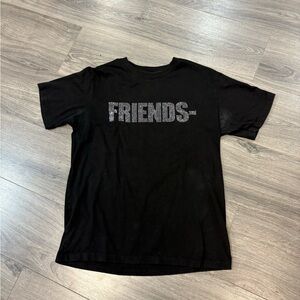 VLONE Black Tee with Distressed Tag
